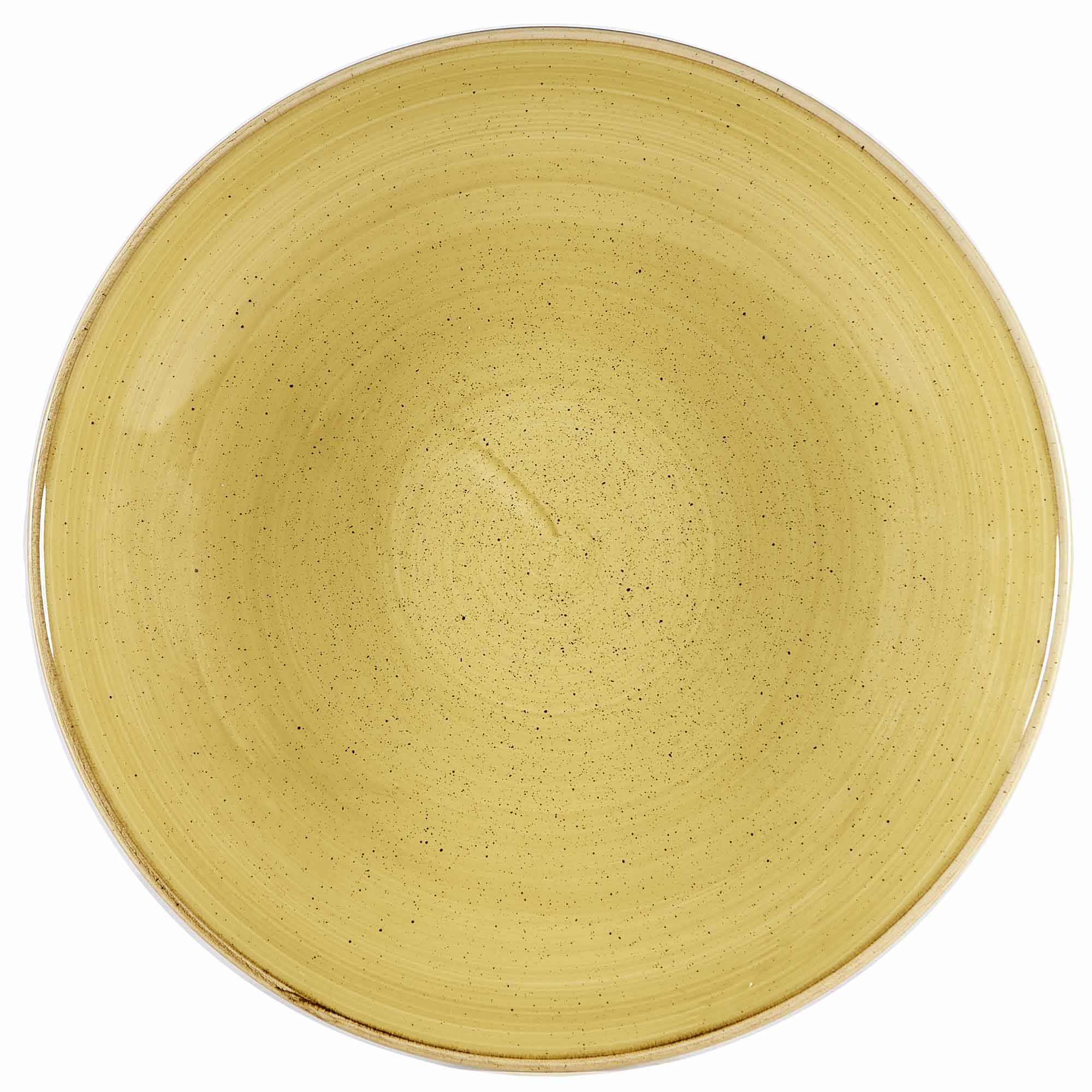 Churchill Stonecast Mustard Seed Yellow Coupe Large Bowl 12inch 31cm