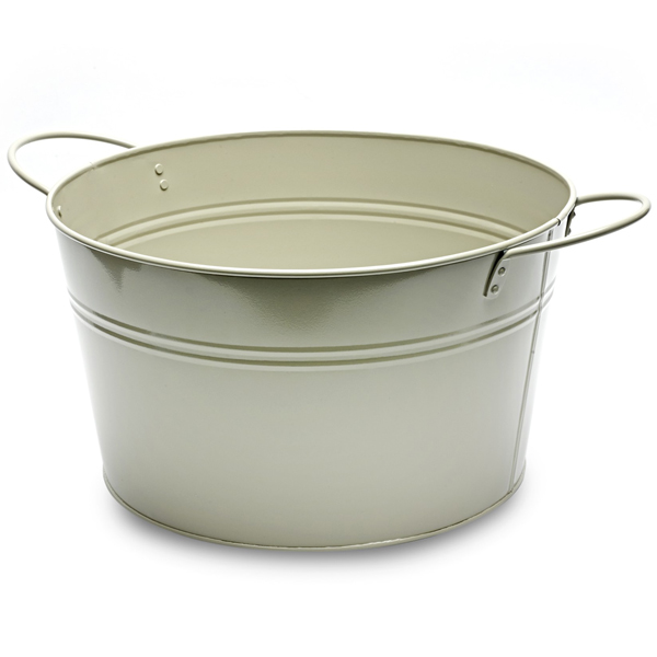 Round Steel Party Tub Grey 36cm - View #2