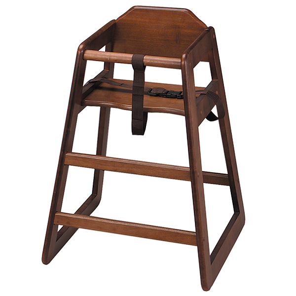 Wooden High Chair Walnut