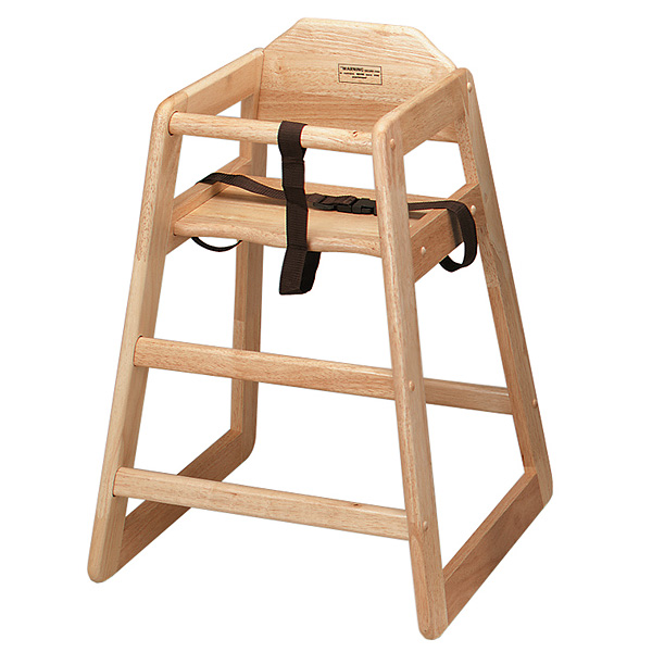 Wooden High Chair Natural Single