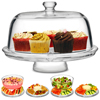 Glass Multifunctional Cake Stand Dome / Punch Bowl