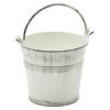 White Wash Galvanised Steel Serving Bucket 3.9inch / 10cm