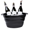Large Black Polystyrene Oval Drinks Pail Party Tub