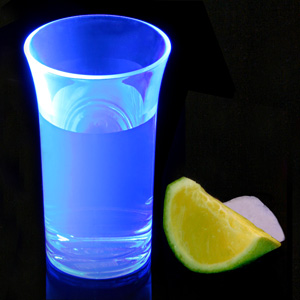 Econ Neon Blue Polystyrene Shot Glasses CE 1.75oz / 50ml